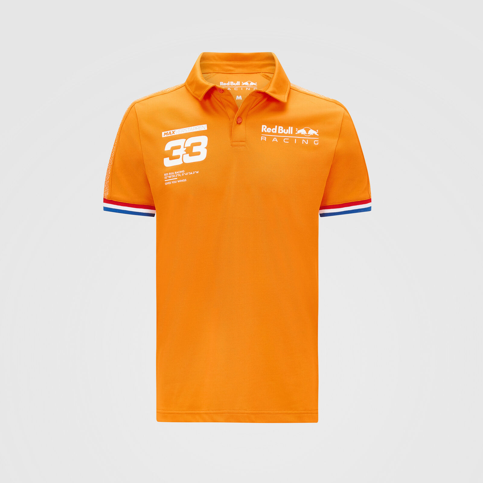 Red Bull Racing F1 Men's Max Verstappen Polo Shirt Orange CMC